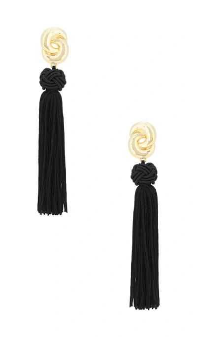 Luv Aj The Solstice Knot Tassel Earrings In Gold
