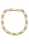 Luv Aj The Two-tone Pavé Chain Bracelet In Gold