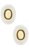 Luv Aj The Two-tone Chrome Orb Statement Studs In Silver