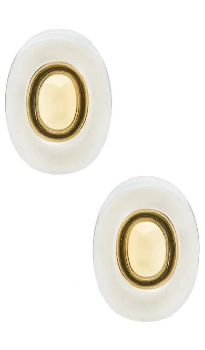 Luv Aj The Two-tone Chrome Orb Statement Studs In Silver