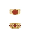 Luv Aj The Valencia Ring Set In Gold