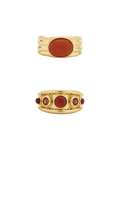 Luv Aj The Valencia Ring Set In Gold