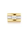 Luv Aj Tricolore Ring- Clear In Gold