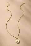 Luv Aj Wave Bezel Locket Necklace In Gold