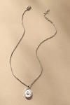 Luv Aj Wave Bezel Locket Necklace In Silver