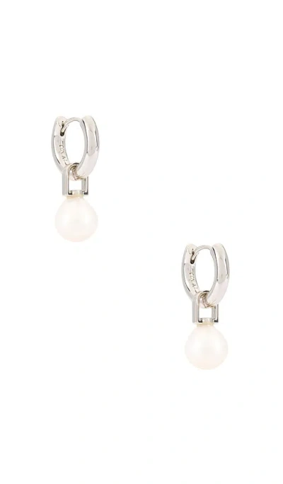 Luv Aj White Pearl Amalfi Huggies In Metallic