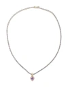 Luv Aj Woman Necklace Gold Size - Brass, Cubic Zirconia In Gold