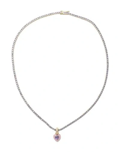 Luv Aj Woman Necklace Gold Size - Brass, Cubic Zirconia
