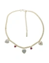 Luv Aj Woman Necklace Gold Size - Brass, Cubic Zirconia In Gold