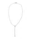 Luv Aj Woman Necklace Silver Size - Brass, Cubic Zirconia In Silver