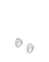 Luv Aj Woman Ring Silver Size 6 Brass, Cubic Zirconia In Silver