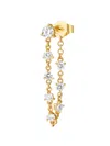 Luv Aj Women's 14k Goldplated & Glass Crystal Front To Back Earrings In Brass