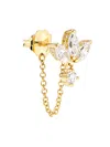 Luv Aj Women's 14k Goldplated & Glass Crystal Front To Back Earrings In Brass