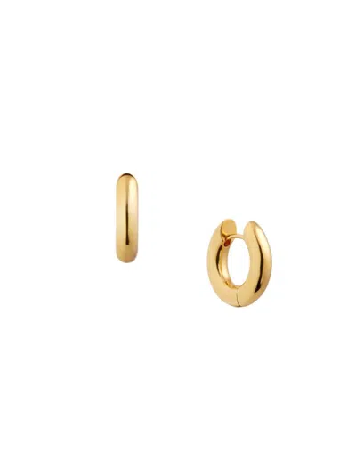 Luv Aj Women's 14k Goldplated Chunky Huggie Hoop Earrings In Brass
