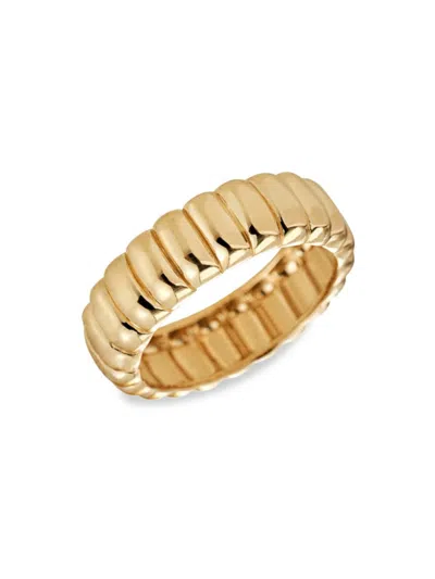 Luv Aj Women's 14k Goldplated Chunky Line Ring In Brass