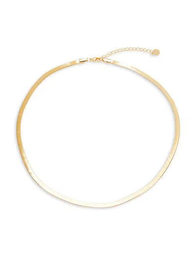 Luv Aj Women's 14k Goldplated Herringbone Chain Necklace In Brass