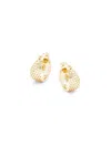 Luv Aj Women's Basket Weave Hoop Earrings In Gold