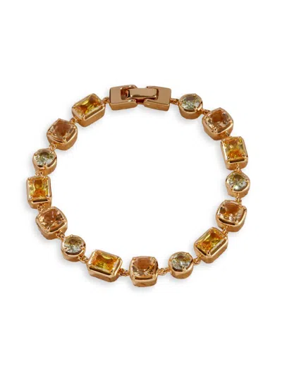 Luv Aj Women's The Diana 18k-gold-plated, Citrine & Cubic Zirconia Bracelet In Green