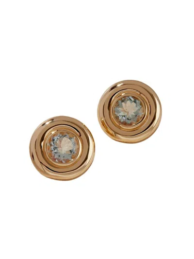 Luv Aj Women's The Noor 18k-gold-plated & Green Amethyst Stud Earrings