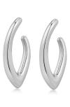 Luv Aj X Dezi The Chain Sculpt Link Earrings In Silver