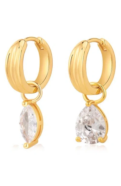 Luv Aj X Dezi The Perfect Pear Huggie Earrings In Gold