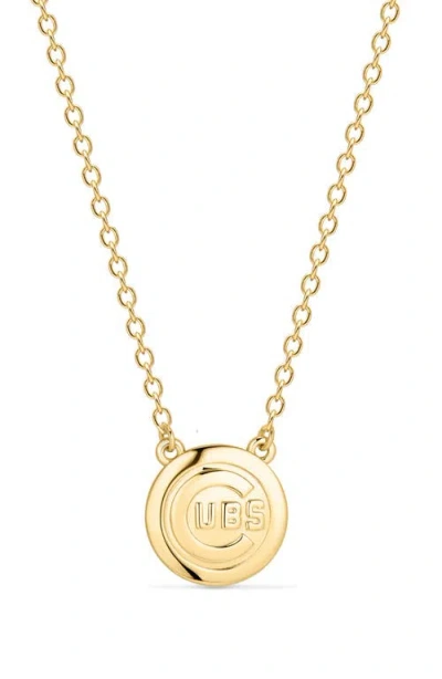 Luv Aj X The Mlb Chicago Cubs Logo Charm Necklace In Gold