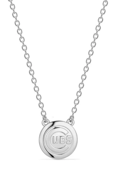 Luv Aj X The Mlb Chicago Cubs Logo Charm Necklace In Metallic