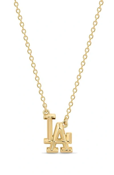 Luv Aj X The Mlb Los Angeles Dodgers Logo Charm Necklace In Gold