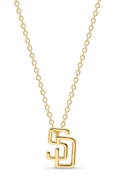 Luv Aj X The Mlb San Diego Padres Logo Charm Necklace In Gold