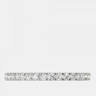 Pre-owned Luv Eclipse 14k White Gold Natural Diamond Wedding Band (1/3 Ctw) Us 7