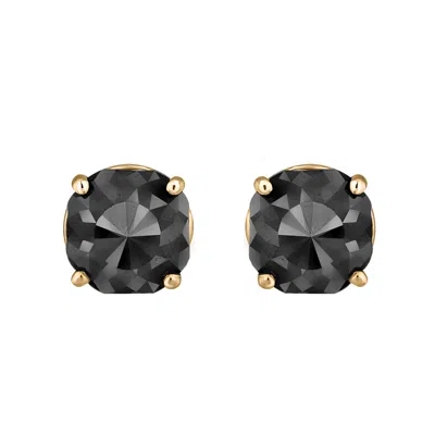 Pre-owned Luv Eclipse 14k Yellow Gold Black Stone Stud Earrings (appox 4.00 Cts)