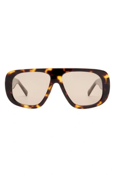 Luv Lou The Dionne 55mm Aviator Sunglasses In Brown