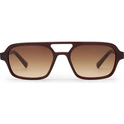 Luv Lou The Dusty 54mm Aviator Sunglasses In Brown