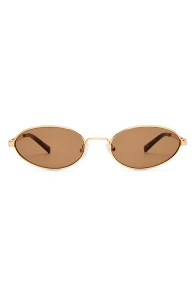 Luv Lou The Kendall 56mm Oval Sunglasses In Brown
