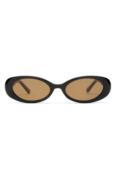 Luv Lou The Morgan 54mm Oval Sunglasses In Brown