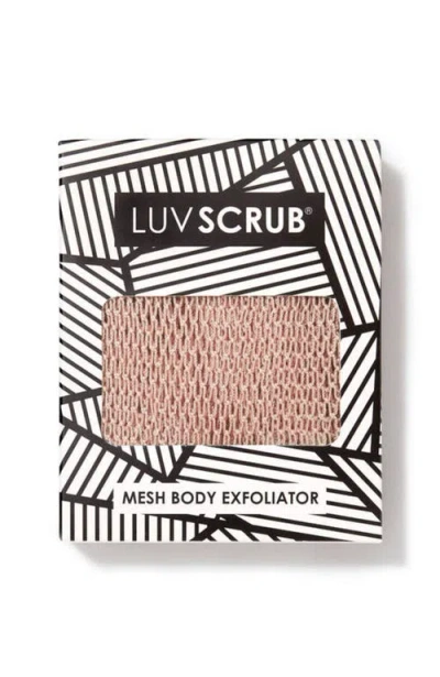 Luv Scrub Peaches + Crème Mesh Body Exfoliator In Multi