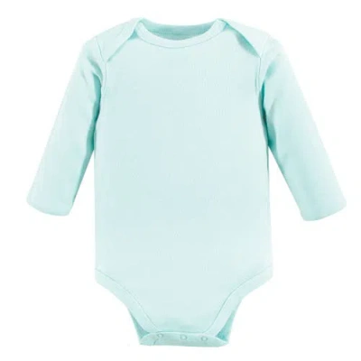 Luvable Friends Babies'  1pk Long Sleeve Bodysuits In Blue