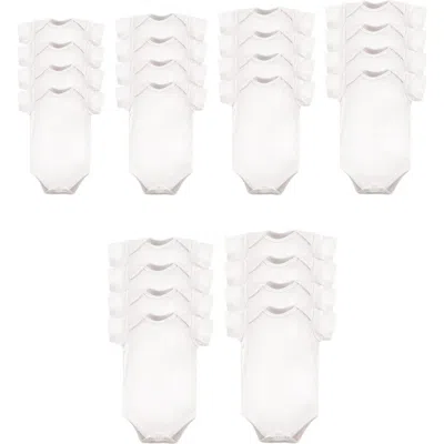 Luvable Friends Kids'  24pk Grow With Me Bodysuits In White