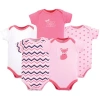 Luvable Friends 5pk Of Essential Baby Bodysuits In Multi