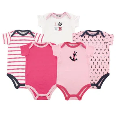 Luvable Friends 5pk Of Essential Baby Bodysuits In Multi