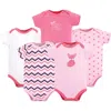 Luvable Friends 5pk Of Essential Baby Bodysuits In Multi