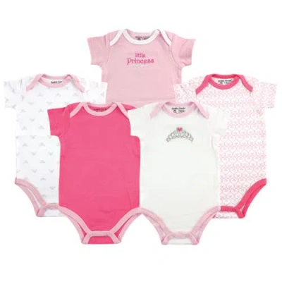 Luvable Friends 5pk Of Essential Baby Bodysuits In Pink