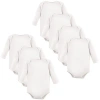 Luvable Friends 7pk Long Sleeve Bodysuits In White