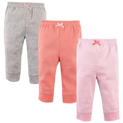 Luvable Friends Babies'  Comfortable Cotton Pants In Pink