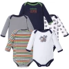 Luvable Friends Babies'  Cotton Long-sleeve Bodysuits In Multi