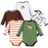 Luvable Friends Babies'  Cotton Long-sleeve Bodysuits In Multi
