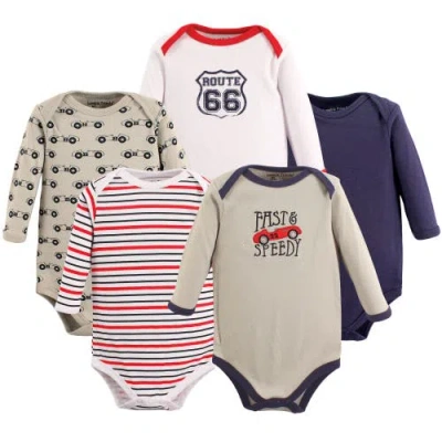 Luvable Friends Babies'  Cotton Long-sleeve Bodysuits In Multi