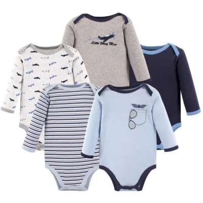Luvable Friends Babies'  Cotton Long-sleeve Bodysuits In Multi