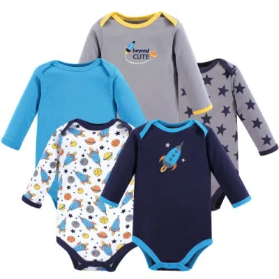 Luvable Friends Babies'  Cotton Long-sleeve Bodysuits In Multi