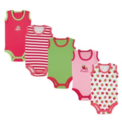 Luvable Friends Babies'  Cotton Sleeveless Bodysuits In Multi